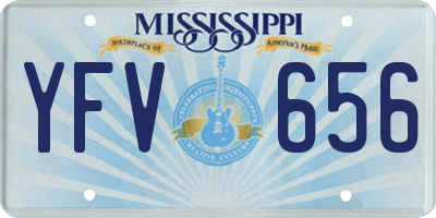 MS license plate YFV656