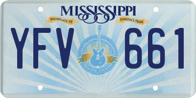 MS license plate YFV661