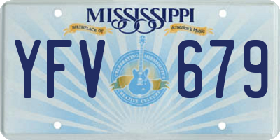MS license plate YFV679