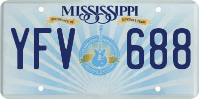 MS license plate YFV688