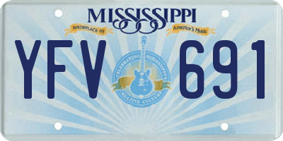 MS license plate YFV691