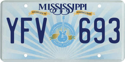 MS license plate YFV693