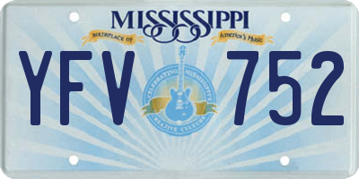 MS license plate YFV752
