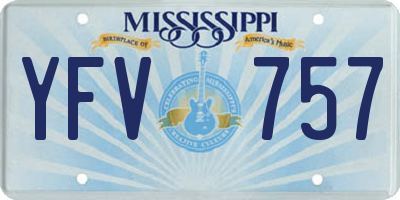 MS license plate YFV757