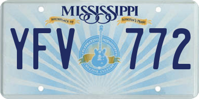 MS license plate YFV772