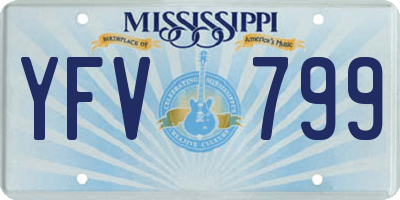 MS license plate YFV799
