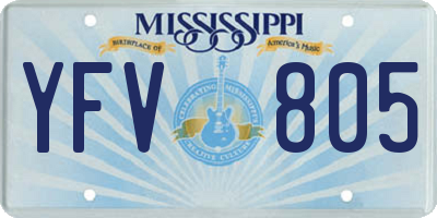MS license plate YFV805