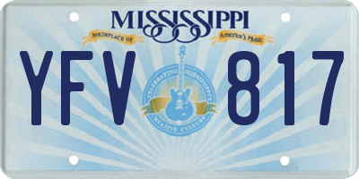 MS license plate YFV817