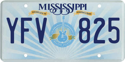 MS license plate YFV825