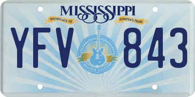 MS license plate YFV843