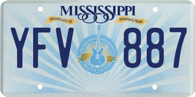 MS license plate YFV887