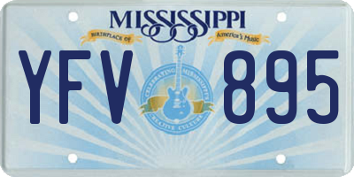 MS license plate YFV895