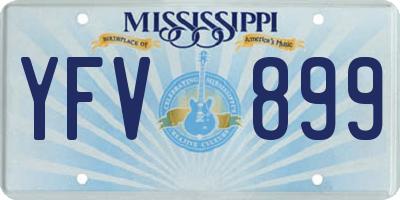 MS license plate YFV899