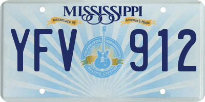 MS license plate YFV912