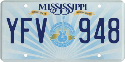 MS license plate YFV948