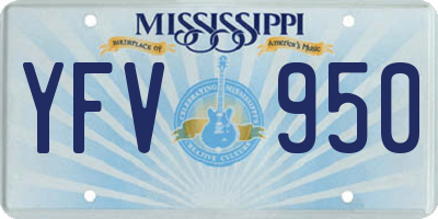 MS license plate YFV950