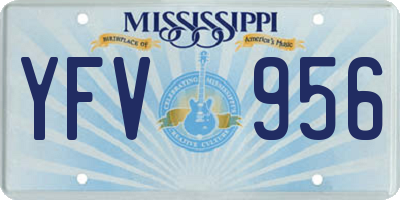 MS license plate YFV956