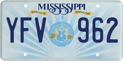 MS license plate YFV962