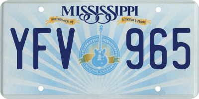 MS license plate YFV965