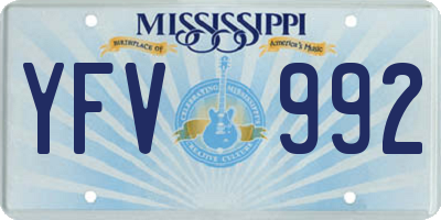 MS license plate YFV992