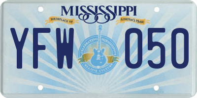 MS license plate YFW050