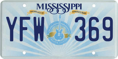 MS license plate YFW369