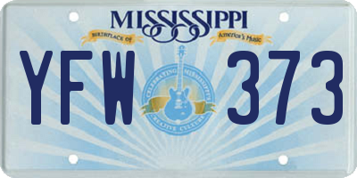 MS license plate YFW373
