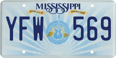 MS license plate YFW569