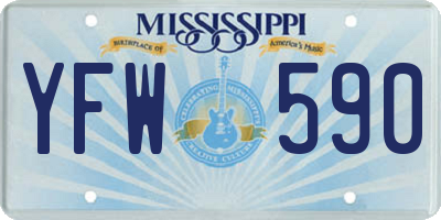 MS license plate YFW590