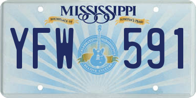 MS license plate YFW591