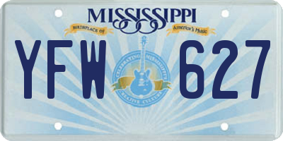 MS license plate YFW627