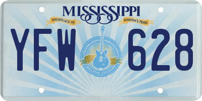 MS license plate YFW628