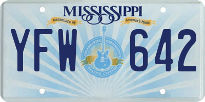 MS license plate YFW642