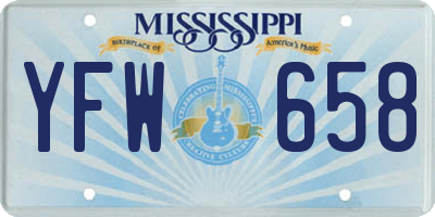 MS license plate YFW658