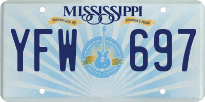 MS license plate YFW697