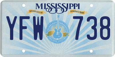 MS license plate YFW738