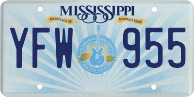 MS license plate YFW955