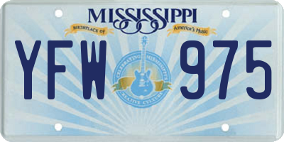 MS license plate YFW975