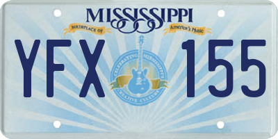 MS license plate YFX155