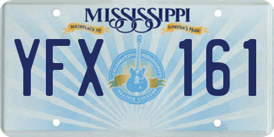 MS license plate YFX161