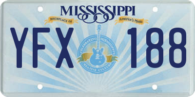 MS license plate YFX188