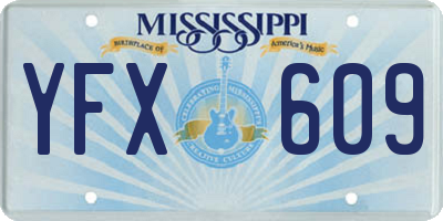 MS license plate YFX609