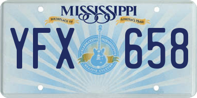 MS license plate YFX658