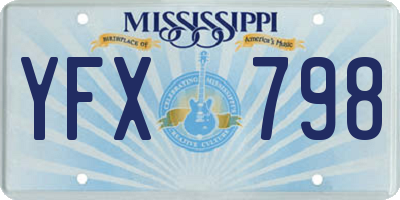 MS license plate YFX798