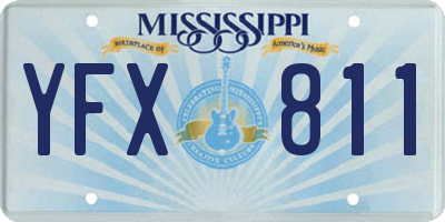 MS license plate YFX811