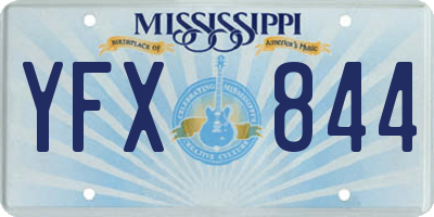 MS license plate YFX844