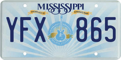 MS license plate YFX865