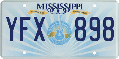 MS license plate YFX898