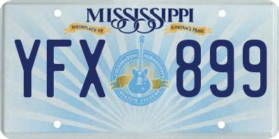 MS license plate YFX899