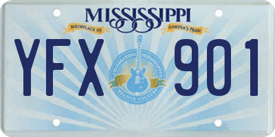 MS license plate YFX901